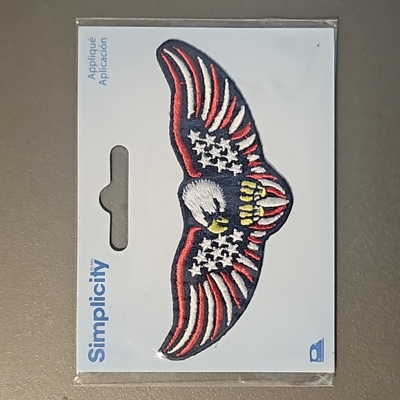 🇺🇸🦅Simplicity Iron On American Eagle with Flag Wings Applique Patch - Picture 5 of 9